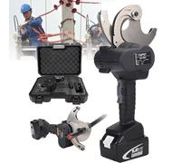 Electric Hydraulic Cable Cutter, Ratchet Crimping Tool, Battery-Powered Cable Cutters for Electrical Use, Precise One-Hand Steel Cutter, Heavy Duty Design