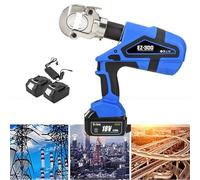 Electric Hydraulic Cable Lug Crimper Pliers - Rechargeable 6/12 Ton Crimping Tool for Electrical Terminal with 12 Dies for Copper and Aluminium