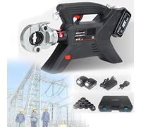Electric Hydraulic Cable Lug Crimper Pliers with 11 Dies and 2 Batteries,Rechargeable Portable Crimping Tools,Portable Electric Hydraulic Cable Crimping Tool
