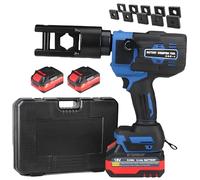 Electric Hydraulic Cable Lug Crimper, Rechargeable Crimping Tool, Industrial Portable Kit for Electrical Terminal and Fiber Cable Connections