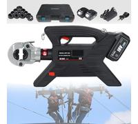 Electric Hydraulic Cable Lug Crimper with 11 Dies,18v 5.0ah Battery Powered Crimping Tools for Copper and Aluminum Terminals,Electric Hydraulic Cable Lug Crimper Pliers