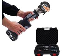 Electric Hydraulic Cable Lug Crimping Machine 120KN, Rechargeable Terminal Cable Pliers 16-400mm², LCD Display with 12 Dies and 2 Batteries, 18V