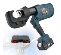 Electric Hydraulic Cable Lug Crimping Tool Rechargeable Battery Powered with LED Display and Dies for Efficient Electrical Connections