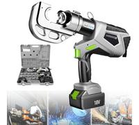 Electric Hydraulic Cable Lug Crimping Tool with 12 Dies, Rechargeable Hydraulic Crimper for Electrical Terminal Wire Connections