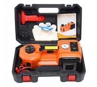 Electric Hydraulic Car Jack with Impact Wrench, Tire Inflator, and LED Lights for Emergency Repairs and Roadside Assistance