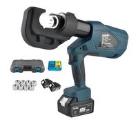 Electric Hydraulic Crimp Tool with 12 Die Pairs for Copper and Aluminum Terminals, Professional Wire Crimping Kit