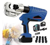 Electric Hydraulic Crimping Pliers Cordless Automatic Cable Lug Pliers 16-400mm² with 2 Rechargeable Batteries for Heavy Duty Crimping