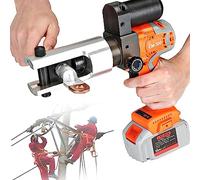 Electric Hydraulic Crimping Pliers for Copper and Aluminum Terminals, 11 Pairs of Dies, 360° Rotation, Crimping Range 16-300mm², Rechargeable Tool