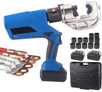 Electric Hydraulic Crimping Pliers, Rechargeable Battery Crimp Tool for Power Cables 16-400mm², 360° Rotating Head, Professional Hydraulic Connection Tool