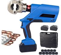 Electric Hydraulic Crimping Pliers, Rechargeable Battery Power Crimping Tool for 16-400mm² Cable, 360° Rotating Head, Ideal for Electrical Connections