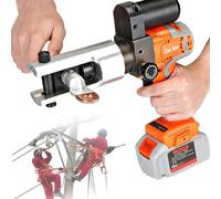 Electric Hydraulic Crimping Pliers with 11 Dies, 360° Rotation, Crimping Range 16-300mm², Rechargeable Hydraulic Tool for Copper & Aluminum Terminals