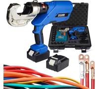 Electric Hydraulic Crimping Pliers with Continuous Crimping Industrial Electric Hydraulic Cable Lug Crimper with Reset Button for Copper & Aluminum 300mm2