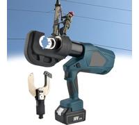 Electric Hydraulic Crimping Tool, 120KN Rechargeable Hydraulic Crimper, Wire Cable Lug Crimping Tool Kit, Crimp and Shear 2-in-1 Electric Hydraulic Pliers