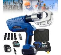 Electric Hydraulic Crimping Tool, 16-400 mm² Range, Dc18V 4Ah Lithium Battery, Copper 400 mm²/Aluminum 300 mm², Performance Cable Lug Crimper, Electrical Terminal Wire Tool Kit