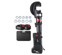 Electric Hydraulic Crimping Tool, 6-400mm² Cable Lug Crimper Kit, 120KN Battery-Powered Wire Rope Crimper with 12 Dies for Efficient Cable Connections