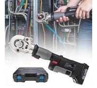 Electric Hydraulic Crimping Tool, Cable Wire Crimper Kit for 16-300mm² Copper and Aluminum Terminals, Heavy Duty Hydraulic Crimper for Electrical Connections