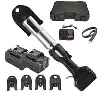 Electric Hydraulic Crimping Tool Kit - 4 Interchangeable Dies for Versatile Hose & Pipe Connections, Heavy-Duty, Efficient & User-Friendly Design