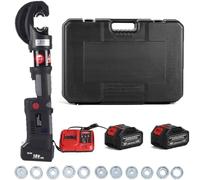 Electric Hydraulic Crimping Tool, Rechargeable Wire Crimper Pliers 120KN for Electrical Terminal Cable Lugs, Includes Tool Kits for Efficient Crimping