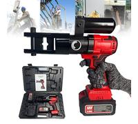 Electric Hydraulic Crimping Tool (Rechargeable), with 2 Lithium - Ion Battery, 12T Output, One - Touch Start & Multiple Protection, for Industrial & Home Use,4-300㎡