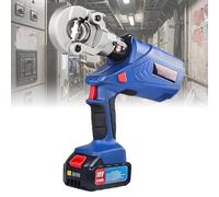 Electric Hydraulic Crimping Wire Crimper 16-300mm² with Real-Time Digital Display, Swivel Head Terminal Including 11 Dies for Power Distribution for On-Site Electrical Maintenance Works EZ300