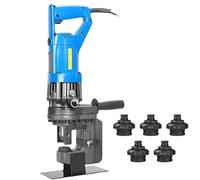 Electric Hydraulic Hole Punch, 1400W Metal Puncher with 5 Die Sets for Punching Steel, Aluminum, Copper, and Channel Steel