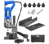 Electric Hydraulic Hole Punch Tool for Steel Plate, Angle Iron, Aluminum Channel - 1300W Power