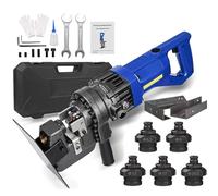 Electric Hydraulic Hole Puncher, 1300W Metal Punching Machine for Angle Steel and Channel Steel with φ 6.5/9/13/17/20.5 mm Dies for Steel, Iron, Aluminum, Copper Sheet