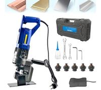 Electric Hydraulic Hole Puncher, 1300w Punching Machine Metal Hole Punch Fast Punching,Accurate Positioning, For Iron Copper Aluminum Plate(Anglesteel)