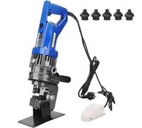 Electric Hydraulic Hole Puncher, 6mm Knockout Tool, Ideal for Steel Plate, Aluminum & Iron Cutting, 1300W Shear Pliers with 5 Dies Set