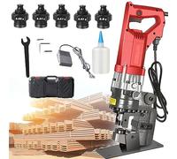 Electric Hydraulic Hole Puncher Machine, 1800W High Power with Quick-Plug Foot Switch and 5 Dies for Metal, Steel, Iron, Channelsteel Fabrication