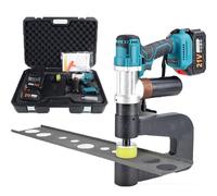 Electric Hydraulic Hole Puncher Tool for Metal, Copper, Steel, Iron, Aluminum Sheets with 16-32mm Dies - Hydraulic Press Punching Machine for Precise Holes