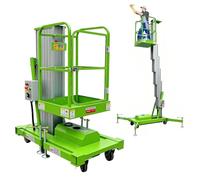 Electric Hydraulic Man Lift, Mobile Vertical Lift Elevator | Scaffolding Lift Table for Warehouse, Maintenance & Construction(Single Mast 6M/19.69FT)