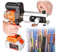 Electric Hydraulic Pipe Crimping Tool, Rechargeable Wire Crimper 16-300mm², 11 Pairs Dies, Battery Powered Cable Crimping Tool for Terminal Applications