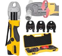 Electric Hydraulic Pipe Press Tool Kit with Multiple Dies for Copper Tube Fitting Crimping