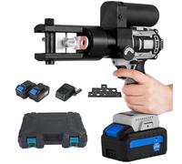 Electric Hydraulic Pliers, Rechargeable, 60KN/90KN Force, Alloy Head, Multi-Die Kit, for Crimping 4-70mm²/10-240mm² Wires in Industrial Applications