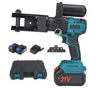 Electric Hydraulic Pliers, Rechargeable, High Force, Alloy Head, Multi-Die Kit for Crimping Wires in Industrial Applications