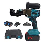 Electric Hydraulic Pliers, Rechargeable, High Force, Alloy Head, Multi-Die Kit for Crimping Wires in Industrial Applications