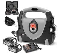 Electric Hydraulic Pump, Remote Control, Double Acting, 70Mpa, Includes Strap and Oil Pipe, Powered by 2 Rechargeable Batteries