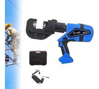Electric Hydraulic Wire Crimper, 120kN Crimp Force, 16-400mm² Crimping Die, Includes 11 Dies, 2 x 4Ah Batteries, Suitable for Copper and Aluminum Terminals