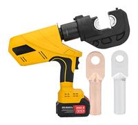 Electric Hydraulic Wire Crimper 60KN/120KN - Cordless Terminal Crimping Pliers with Molds and 2 Batteries, Automatic Battery Powered Tool