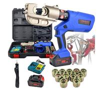 Electric Hydraulic Wire Crimper - Fast Crimping Tool with 5.0Ah Battery, 360° Rotation, LED Lighting, Digital Control for Large Gauge Wire