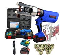 Electric Hydraulic Wire Crimper - Fast Crimping Tool with 5.0Ah Battery, 360° Rotation, LED Lighting, Digital Control for 16-300/16-400/25-630mm²