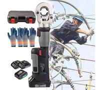Electric Hydraulic Wire Crimper | Hydraulic Cable Lug Crimper with Battery and Dies | Hydraulic Hose Crimping Tool Clamp 16-300mm2 Cable Cutter