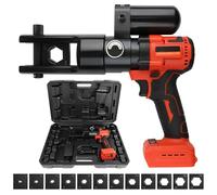 Electric Hydraulic Wire Crimper, Hydraulic Crimping Tool, Crimpers Electrical with 12 Dies & Case, for 10-300mm² Copper, Aluminum Terminals, Compatible with Makita Battery (Battery Not Included)