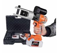 Electric Hydraulic Wire Crimper, Rechargeable Battery Powered Pliers for Copper and Aluminum Terminals, 16-300mm² Crimping Tool