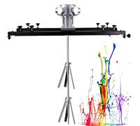 Electric IBC Tank Mixer, 1000L/1 Ton Paint Agitator, High Torque Paint Mixing Equipment, with Support Hanger and Folding Propeller,for Ink Dissolver Agitator 3cylinders