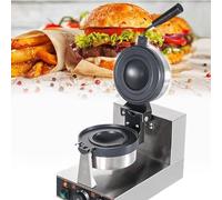 Electric Ice Burger Hamburger Maker, 1300W Stainless Steel Electric Waffle Machine, Non-Stick Electric Panini Press, Adjustable Temperature 50 to 300℃ Double-Sided Heating,A