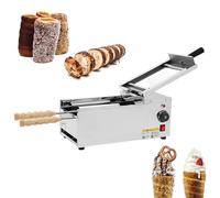 Electric Ice Cream Cone Machine, Chimney Cake Oven, Stainless Steel Chimney Cake Roller,Temp Range 50°C~300°C, for Restaurant Home Kitchen
