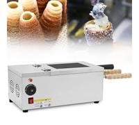 Electric Ice Cream Cone Machine Stainless Steel Machine/Chimney Cake Oven/Chimney Cake Making Machine Oven Machine With 2 Stainless Steel Bars(220v)