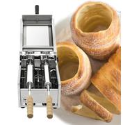 Electric Ice Cream Cone Maker, 1500W Toaster Machine with 2 Baking Rollers for Homemade Chimney Cakes, Professional-Grade Kitchen Appliance